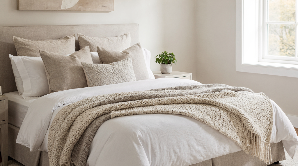 How to Create a Layered Bed with Throws and Cushions