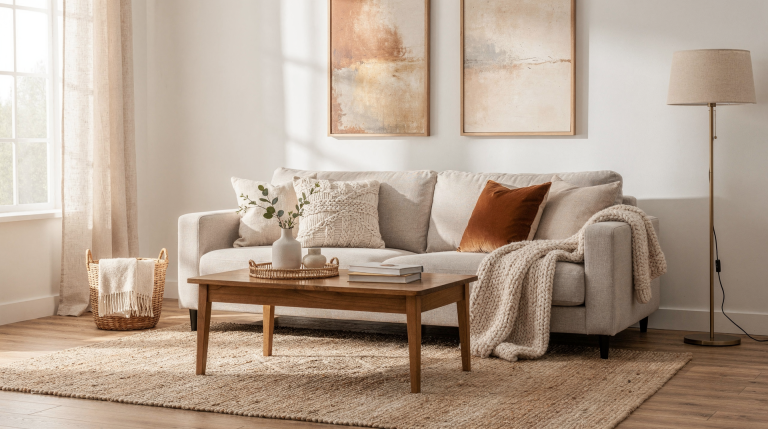 How to Layer Textures for a Warmer Living Room
